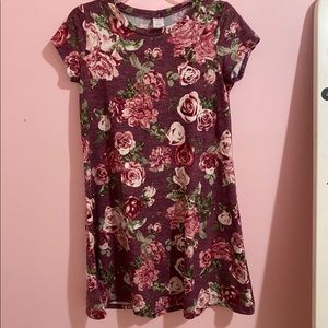 multicolored flowered dress!